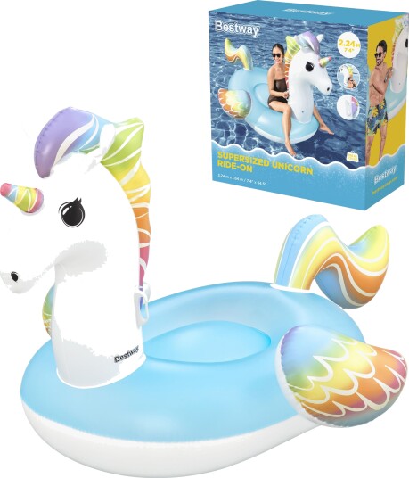 Bestway Supersized Unicorn Rider svømmebassengmadrass 2,24 m x 1,64 m