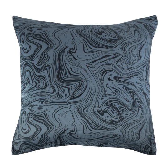 Borg Living Putetrekk - 60x63 cm - 100% Bomullssateng - Marble dark blue
