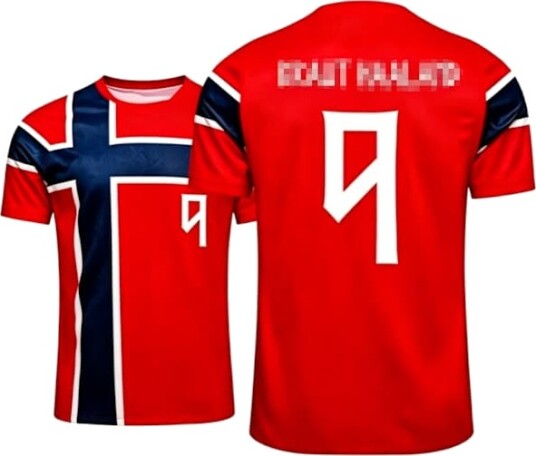 Norge Hjemmedrakt 2026/2027 Voksen – Fotballtrøye Haaland #9 kun t skjorte str. XXL