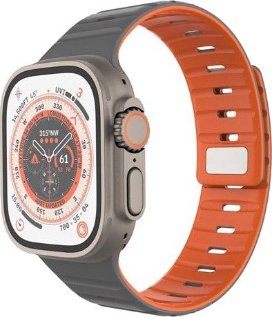 FIXED Mag Silicone Strap Apple Watch 42/44/45/46/49mm LightGrey
