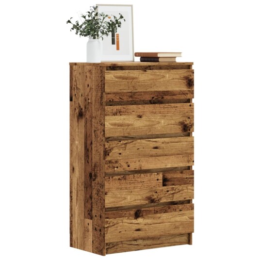 Kommode gammelt tre 60x36x103 cm konstruert tre 8721158435217