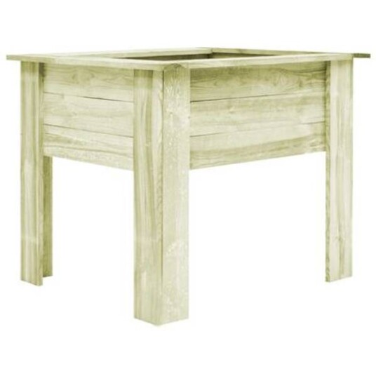 Høybed med føtter 100x80x80 cm impregnert saget tre
