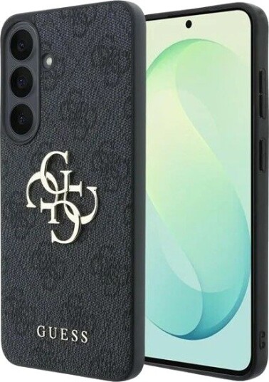 GUESS Leather 4G Metal Logo case for Samsung Galaxy S26 FE - black