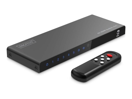 Digitus Ds 55332   Video/Audio Switch   4K   5 X 1   Stasjonær