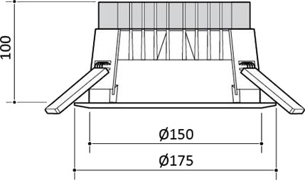 Inverso Ii 150 Outdoor Downlight 9W 1000Lm 4000K Ra80 Dali Hvid Ip44 Nedefra Øxh 175X100mm Hulmål 150Mm Inverso Ii 150 Outdoor Downlight 9W 1000Lm 4000K Ra80 Dali Hvid Ip44 Nedefra Øxh 175X100mm Hulmål 150Mm