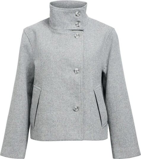 Object Objriki Re Short Jacket Noos MEDIUM GREY MELANGE 38