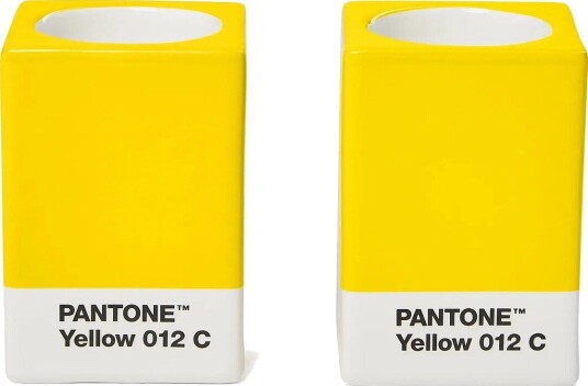 PANTONE Pantone Candlestick Set Of 2   YELLOW   One Size