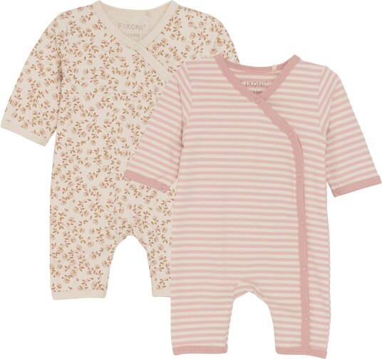 Blå Prematur Pyjamaser 2-Pack Str. 44 Rosa