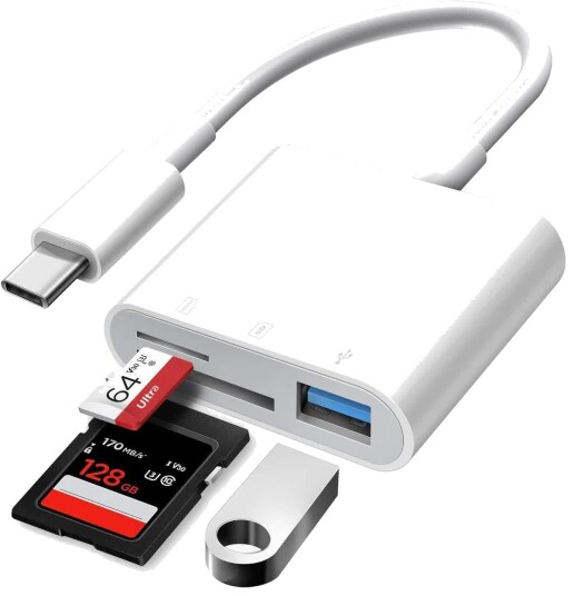 Nördic USB-C minnekortleser UHS-I SD microSD USB-A 3.0 Nördic USB-C minnekortleser UHS-I SD microSD USB-A 3.0