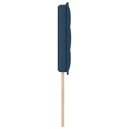 Sengegavl med Linjemønster Blå 140 cm Stoff