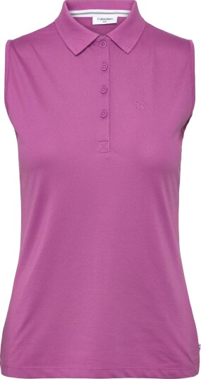 Calvin Klein Golf S/Less Peformance Cotton Pique Polo   Pink   S