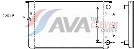 AVA COOLING SYSTEMS VNA2105 Radiator motorkjøling