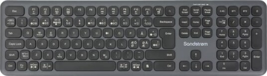 Sandstrøm Dual Mode trådløst tastatur (sort)