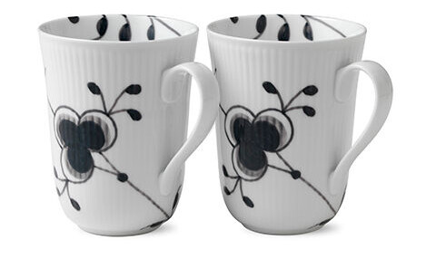 Royal Copenhagen Black Fluted Mega kopp 2-pakn. 33 cl Royal Copenhagen Black Fluted Mega kopp 2-pakn. 33 cl