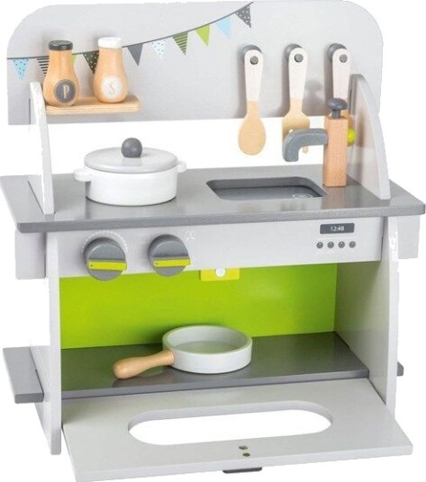 Small Foot - Wooden Play Kitchen Compact 9dlg. Small Foot - Wooden Play Kitchen Compact 9dlg.