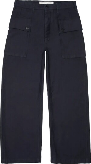 Nudie Jeans Loud Larry Pants Back Sateen   Navy   31 x 34