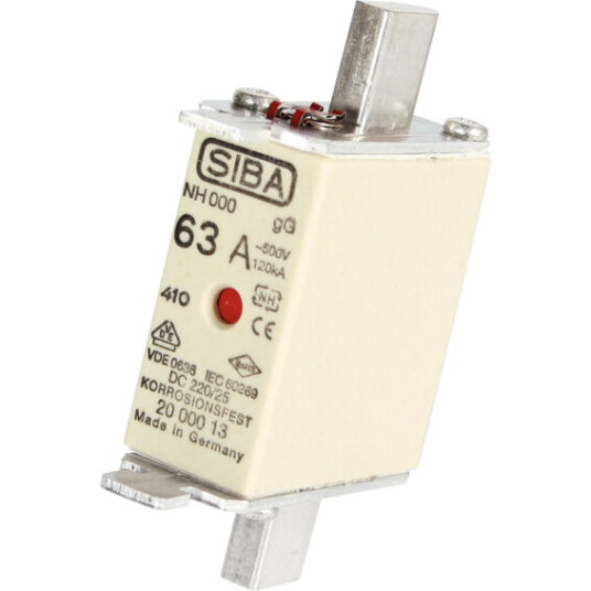 Siba Høyeffektsikring NH000 500v 50a
