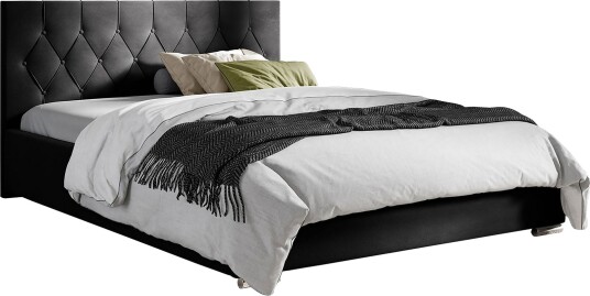Seng 187x222 cm Svart
