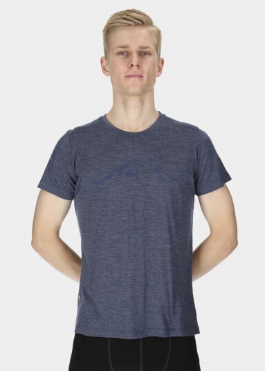 Swedemount Himalaya Merino Wool Tee Navy Melange M T Shirts Swedemount Himalaya Merino Wool Tee Navy Melange M T Shirts