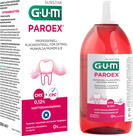 GUM klorheksidin Munnvann Paroex 0,12 % 300 ml GUM klorheksidin Munnvann Paroex 0,12 % 300 ml