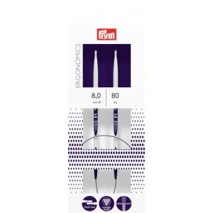 Prym Ergonomics Rundpinner Plast 80cm 8,00 mm / 31.5in US11