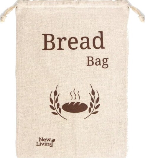 2 pakning brødpose i lin | Organisk blanding | 2 x gjenbrukbare brødposer | Matlagringspose | Brødlagringsposer | 38x27 cm | Øko brødpose