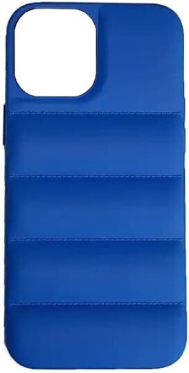 Puffer-etui for iPhone 14 Plus, blå