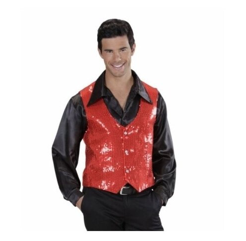 Rød Pailletvest