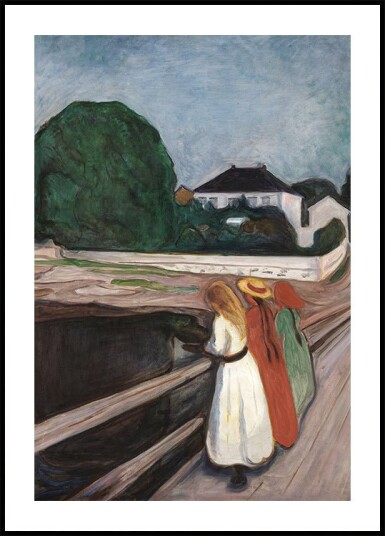 The Girls on the Bridge by Edvard Munch Plakat Plakat / 70x100cm
