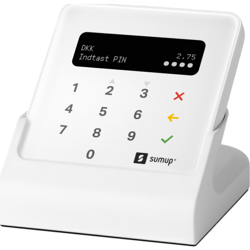 SumUp Air Card Reader Trådløs Betalingsterminal m. Ladestasjon - Hvit