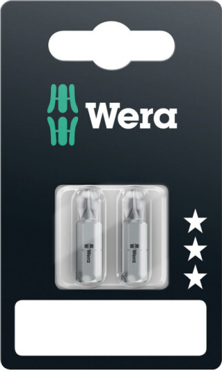 Wera 851/1 Z SB Kryssbit PH2 25mm - Slitesterk Verktøystål 2-pakning