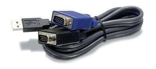 TRENDnet 3.1m USB KVM kabel med VGA kontakt - Svart