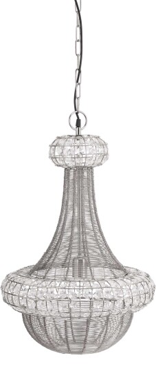 PR Home Saba taklampe Sølv 42 cm Grå