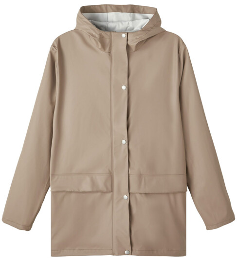 LMTD Nlndry10 Long Rain Jacket Fo Beige 158-164 LMTD Nlndry10 Long Rain Jacket Fo Beige 158-164