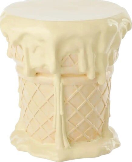 J Line Side Table Ice Cream Polyresin Apricot/Beige   Cream   ONE SIZE