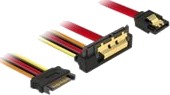 Delock Sata Kabel Serial Ata 150/300/600 Sata Sata Strøm Til Sata Kombo R Vinklet Nedover 30 Cm