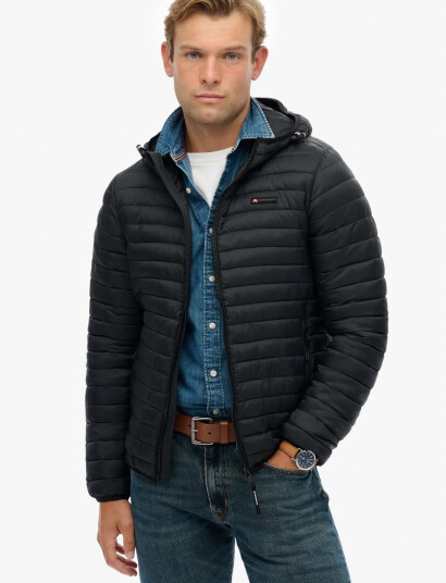 Superdry Sport Hooded Fuji Lite Jacket - Navy - XXXL