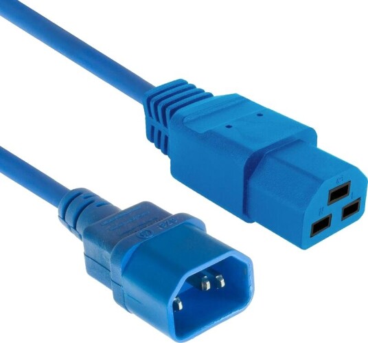 ACT Strømkabel C14 - C21 IEC60320 Blå 2.5 m