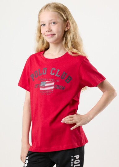 Saint Vincent Santa Cruz Tee Jr Red 122/128 T-Shirts
