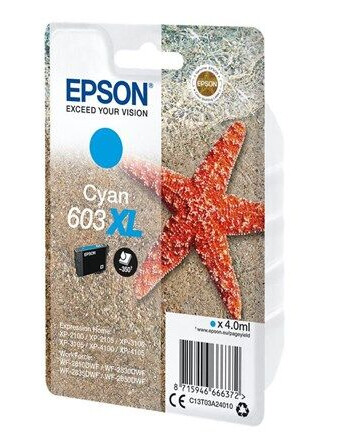 Epson 603XL - XL - cyan - original - ink cartridge - Blekkpatron Blå