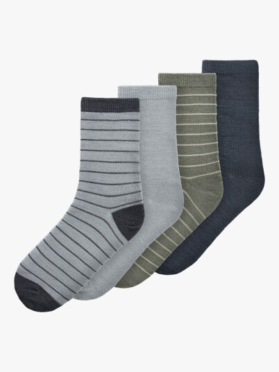 Name It Wak Wool Blend 4-Pack Sock Grønn 31/33