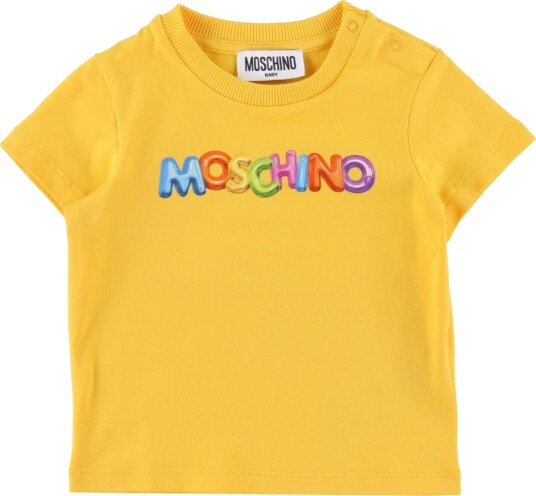 Moschino T skjorte Gul m. Trykk Moschino 9 12 md T skjorte 74 80