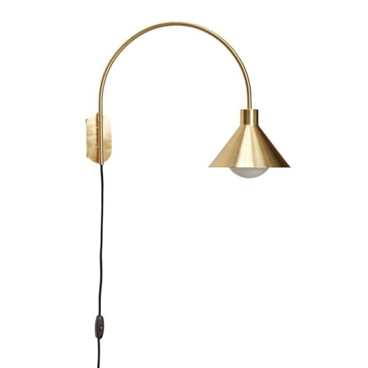Hübsch Pipe Vegglampe Brass