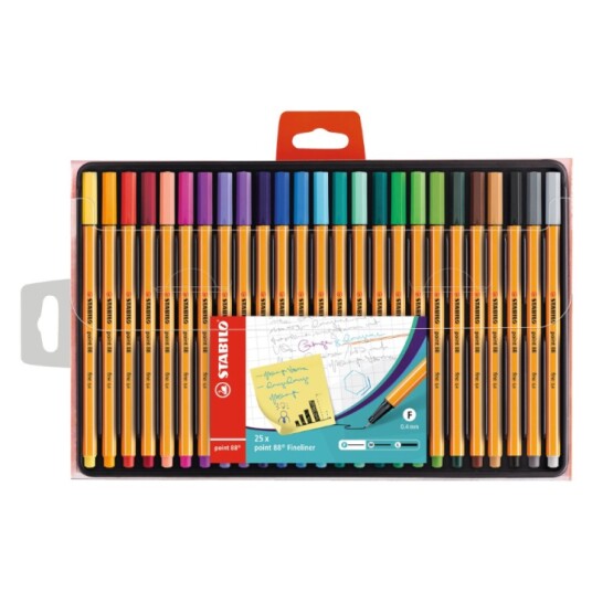 Stabilo Point 88 Fineliner 25-pakning Stabilo Point 88 Fineliner 25-pakning