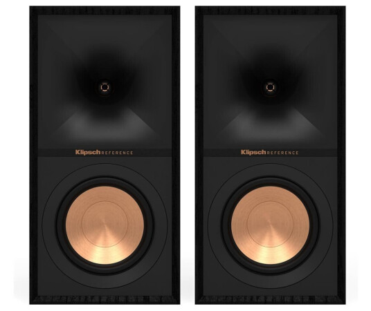 Klipsch R-40M Reference, sort, pr par stativ/hylle, 4" bass, Tractrix horn