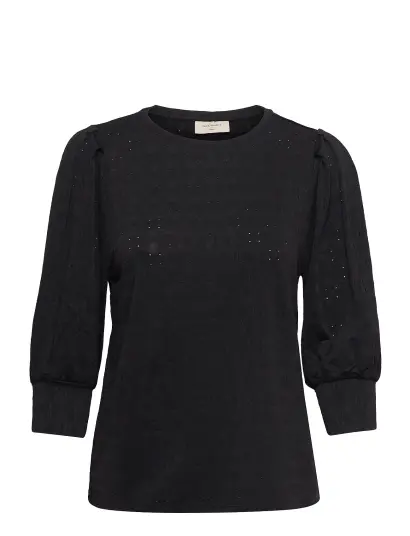 FREE/QUENT Blouse From Freequent In A Soft And Stretchy Fabric With A Lovely Hole Pattern. - Black - XL FREE/QUENT Blouse From Freequent In A Soft And Stretchy Fabric With A Lovely Hole Pattern. - Black - XL