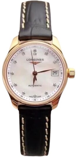 Longines Dameklokke L2.128.8.87.3 Master Hvit/Lær Ø25.5 mm