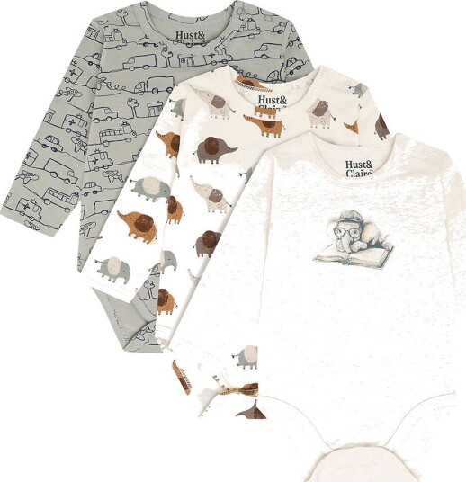 Hust and Claire Body I/e   HCBertram Elephant   Wheat Melert   Hust and Claire   62   Langermet Body Beige Grå Hvit