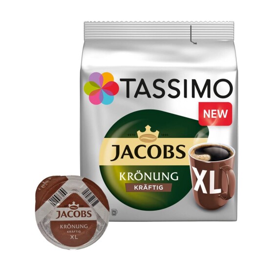 Tassimo Jacobs Krönung XL Kräftig til Tassimo. 16 kapsler Tassimo Jacobs Krönung XL Kräftig til Tassimo. 16 kapsler
