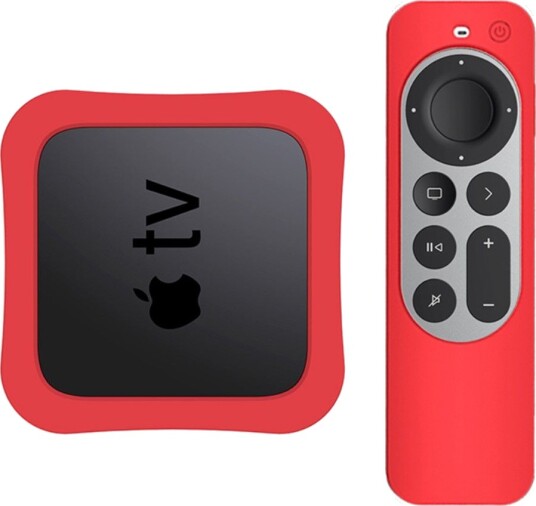 Trolsk Silikondeksel Kit Apple TV 4K + Siri Remote 2 Rød